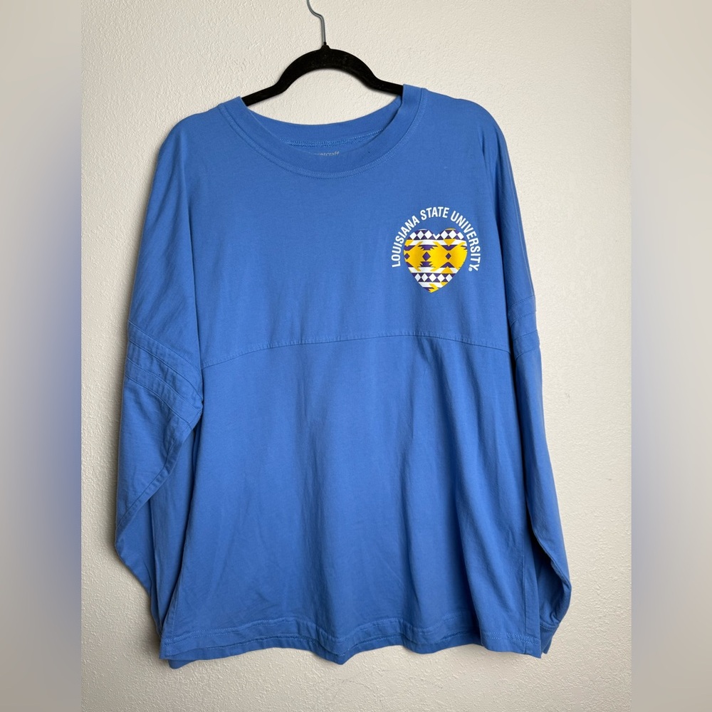 boxercraft Women‎ Size Large Long Sleeve LSU Tigers Blue Shirts